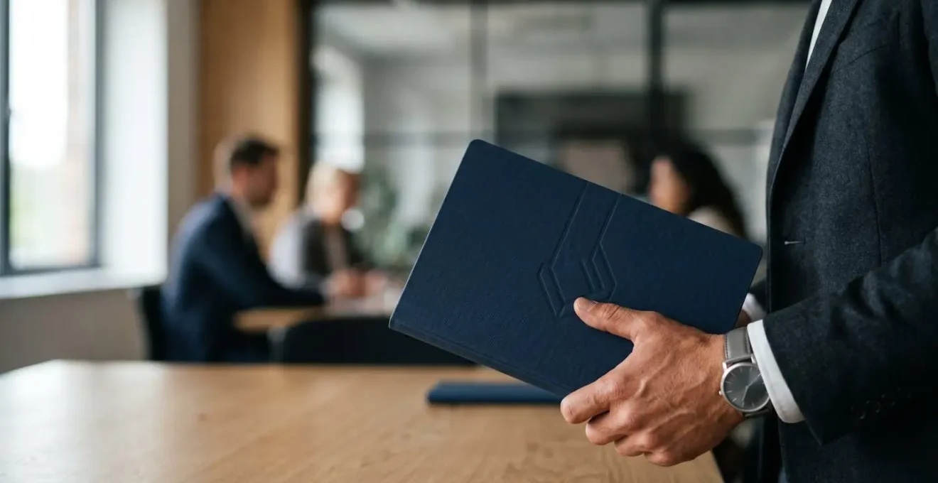 Momento di negoziazione professionale dove le certificazioni fanno la differenza nella valutazione delle competenze
