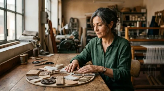 Imprenditore PMI italiana che analizza strategie di economia circolare per ridurre costi e generare nuove entrate