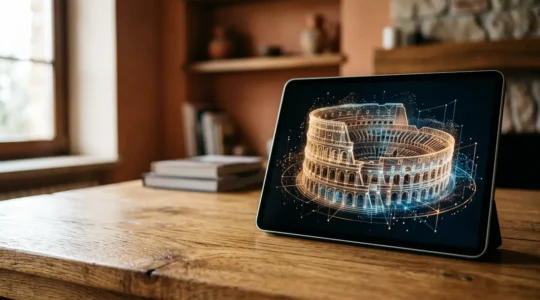 Esperienza immersiva di visita virtuale di un sito archeologico italiano con tecnologia 3D